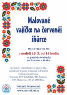 Malované vajíčko na červenéj šňůrce  1
